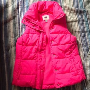 Bright pink vest